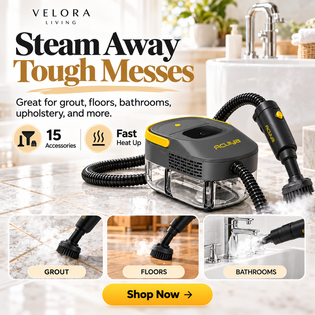 Multi-surface steam cleaner for grout, kitchen and bathroom cleaning